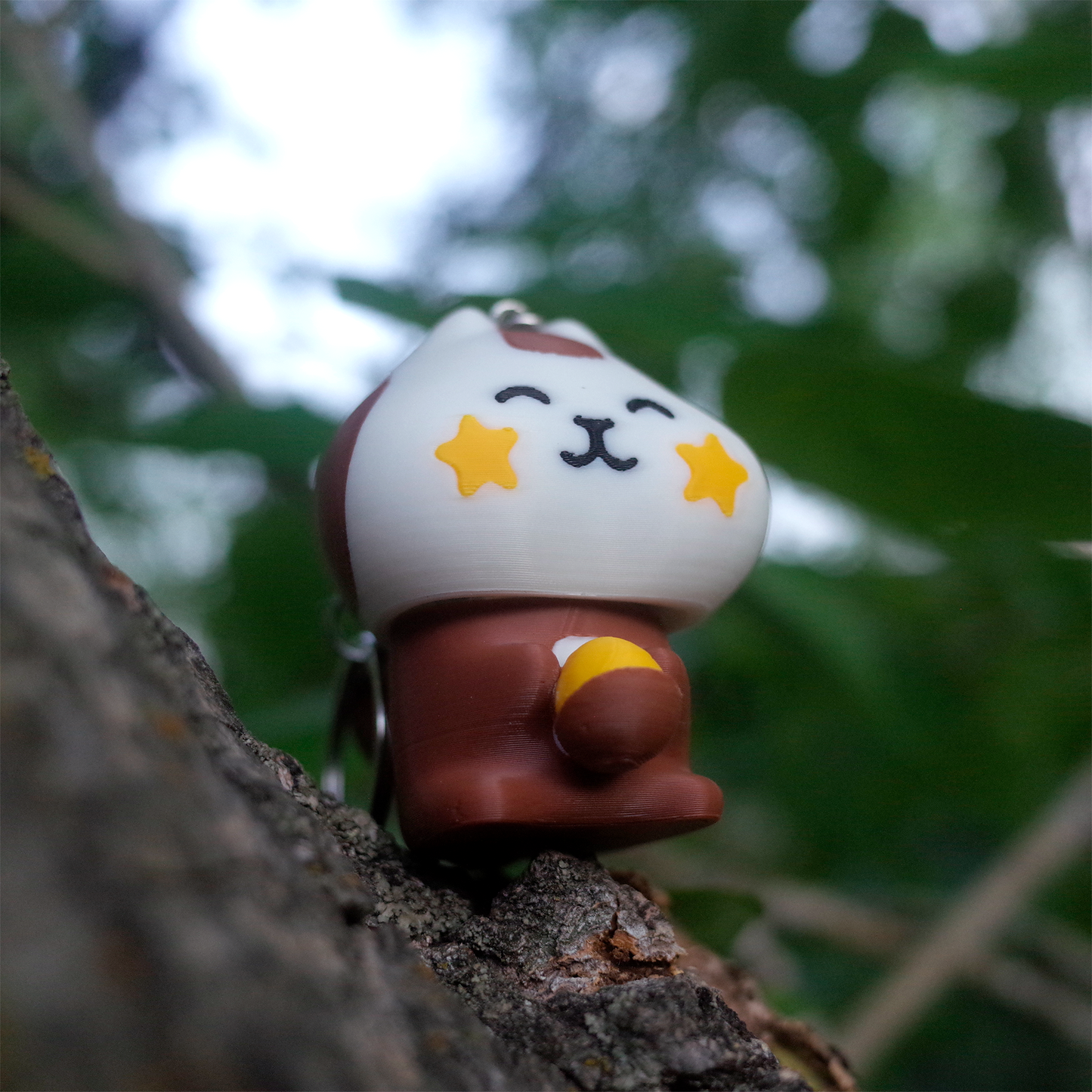 Clicky Cute Chubby Squirrel Keychain / Bag Charm / Desktop Toy