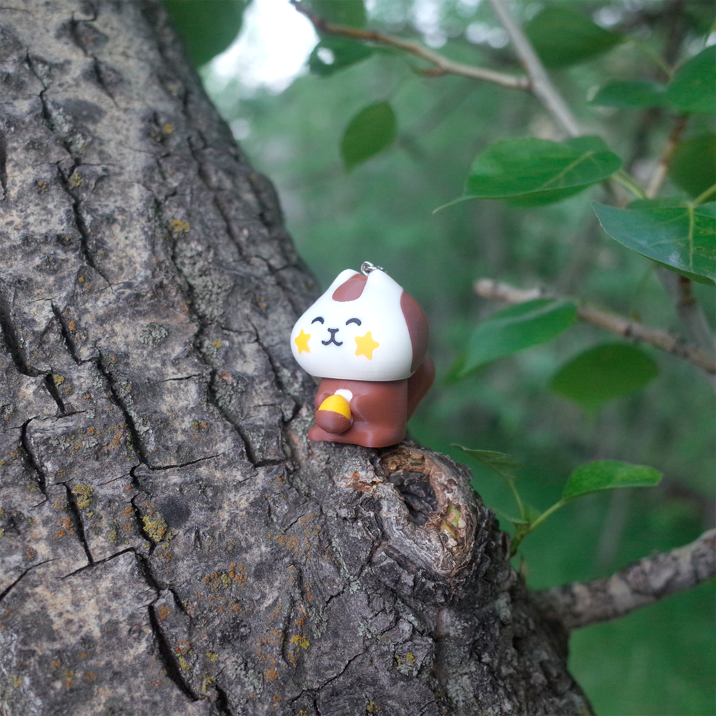 Clicky Cute Chubby Squirrel Keychain / Bag Charm / Desktop Toy