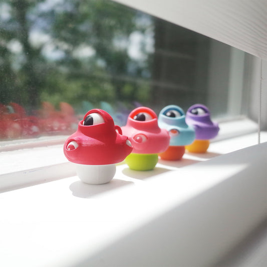 Quirky Eyeball Mushroom Keychain / Bag Charm / Desktop Toy